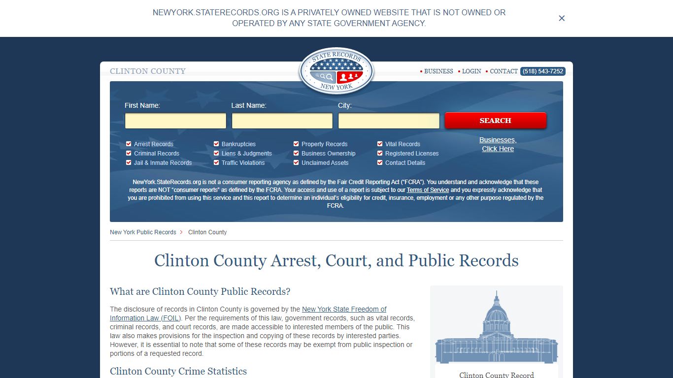 Clinton County Arrest, Court, and Public Records